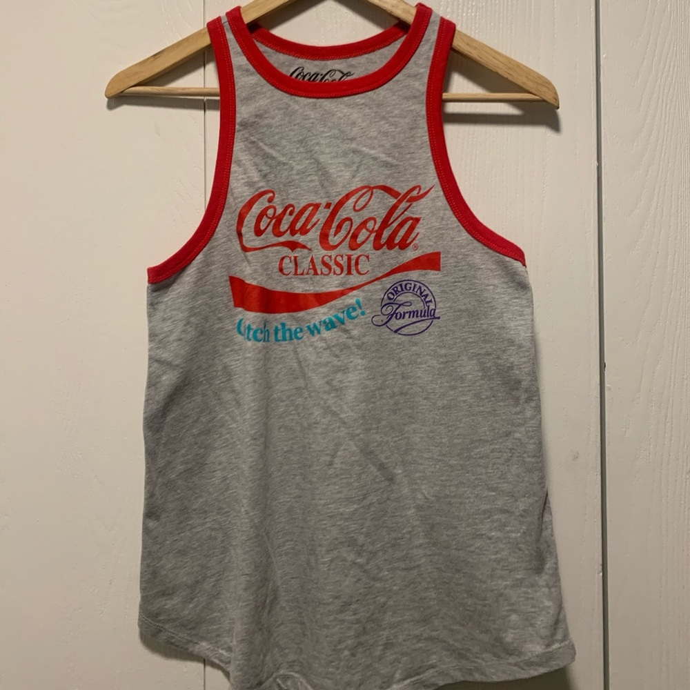 Coca-Cola brand tank top “catch a wave” racerback